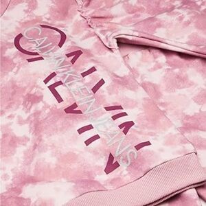 Calvin Klein Pink Tie-Dye Logo Sweatshirt